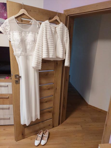 Svadobné šaty, veľkosť.46-48, 46