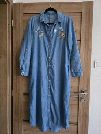 Riflove midi šaty, l