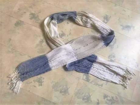 Naturálna bavlneno/ľanová šatka na krk, l