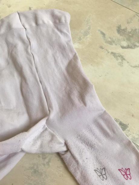 Pančušky bez chodidla s motýlikmi, 128