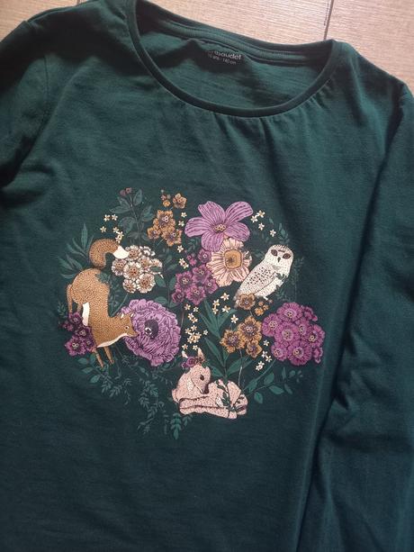 Tricko s lesnym motivom, vertbaudet,134