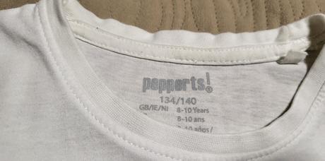 2ks biele tričko krátky rukáv velk  134/140, h&m,134