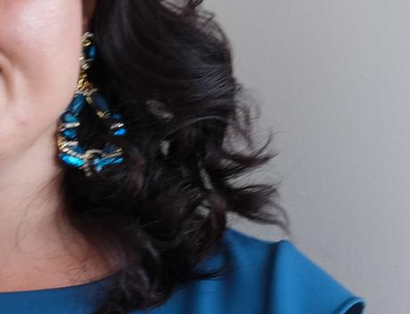 Oceľovo modré naušnice,