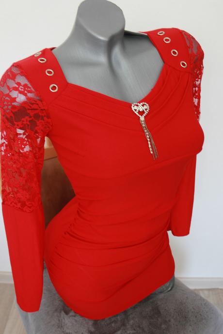 Bluzka s cipkovanymi rukavmi, xs