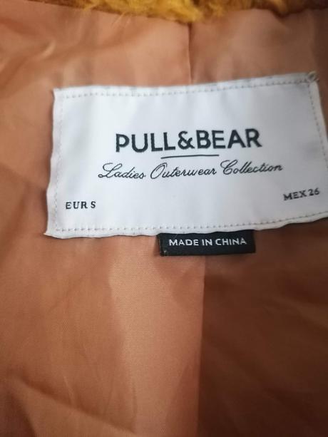 Kožušinový kabátik, pull&bear,s