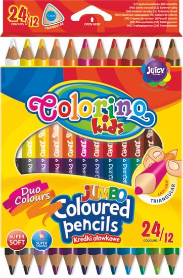 Colorino pastelky trojhranné jumbo obojstranné,