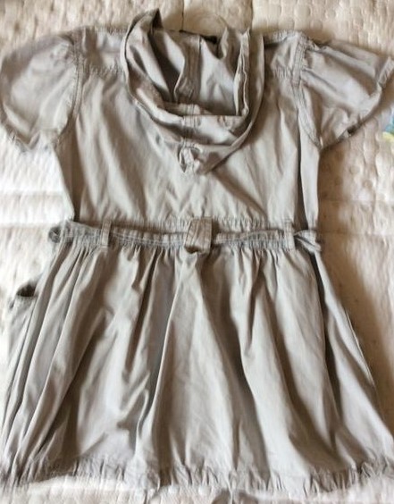 Balónové bavlnené šaty s kapucou v. 122/128, 122