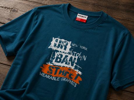 Pánske petrolejové tričko rimeck s potlačou urban, 4xl - xxxl