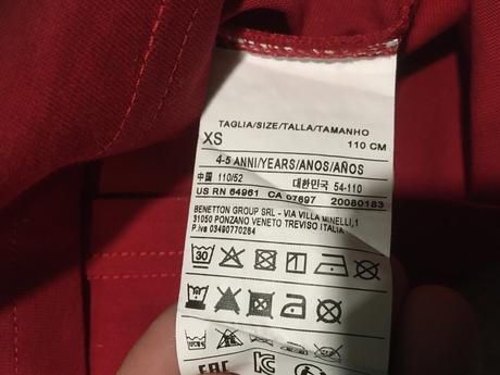 Kvalitné tričko s dlhým rukávom, zn. benetton, 4 r, benetton,110