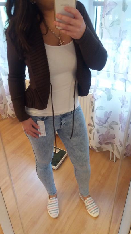 Hnedý svetrík/cardigán, s