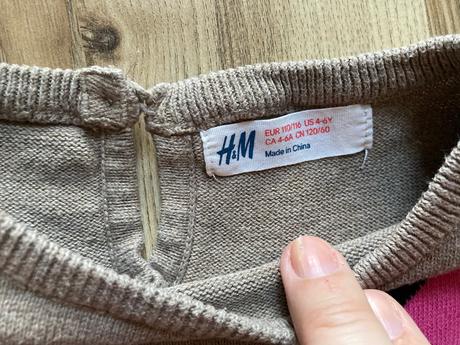 Predlzeny pulover, c.110/116 + zadarmo leginy, h&m,110