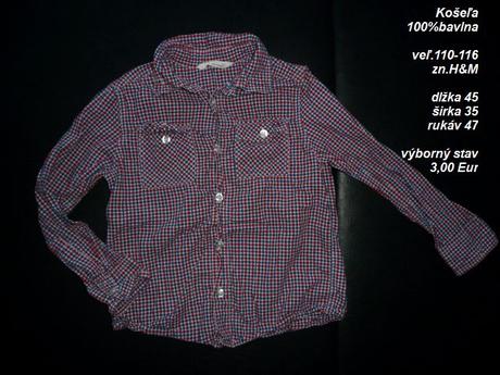 Košeľa, h&m,116
