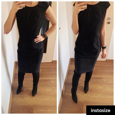 Cierne midi business saty, f&f,xs