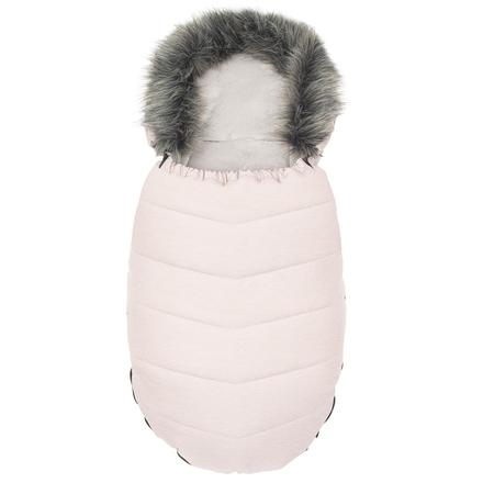 Detsky fusak  s kožušinou dusty pink, 