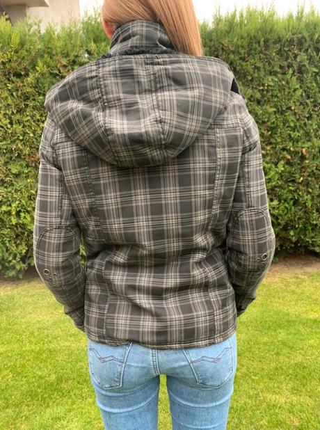 Čierna zimná látková bunda, fishbone,xs