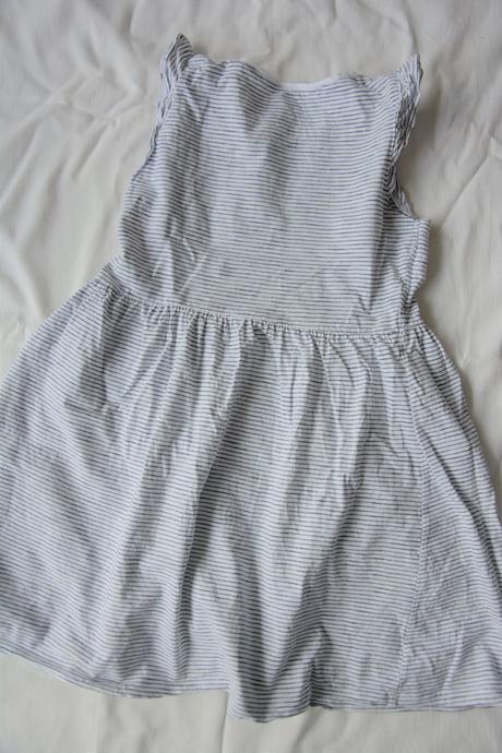 Pásikové šaty z organickej bavlny, h&m,134