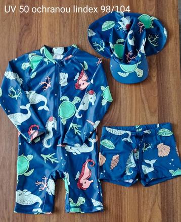 Plavkovy overal a plavky lindex uv 50 s čiapkou, lindex,98