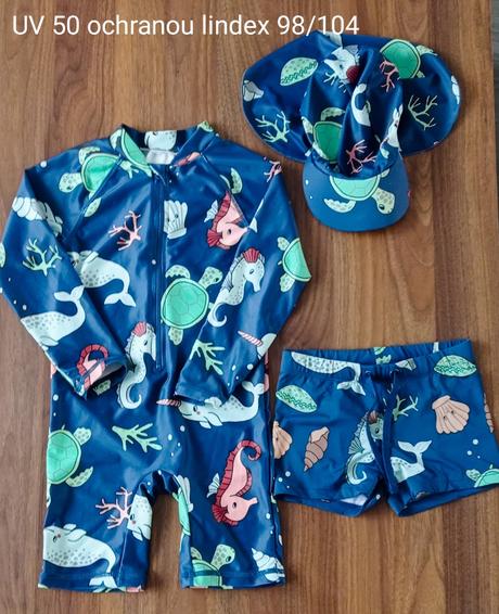 Plavkovy overal a plavky lindex uv 50 s čiapkou, lindex,98
