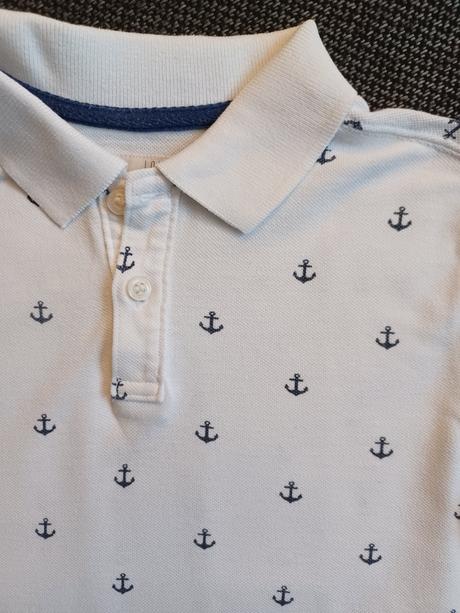 Kotvičkové tričko- polokošela 134/140, h&m,134