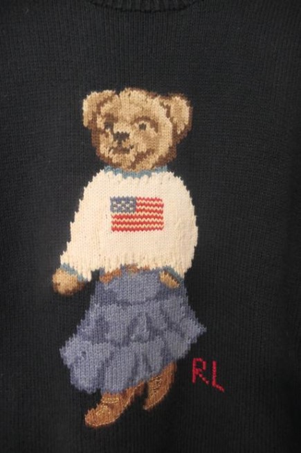 Ralph lauren bear ikonicky bavlneny sveter s/m, ralph lauren,s