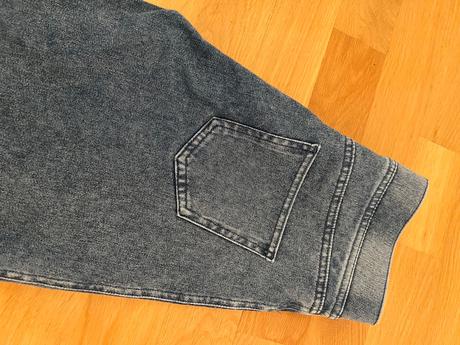 Široké elasticke riflove nohavice, h&m,158