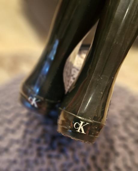 Calvin klein čierne trendy gumaky, 34