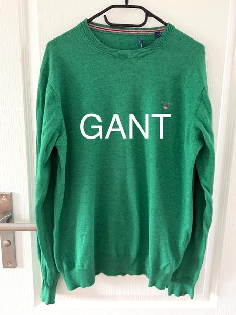 Originálny zelený sveter gant s vlnou, gant,l
