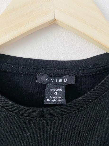 Čierne tričko s volánmi, amisu,xs