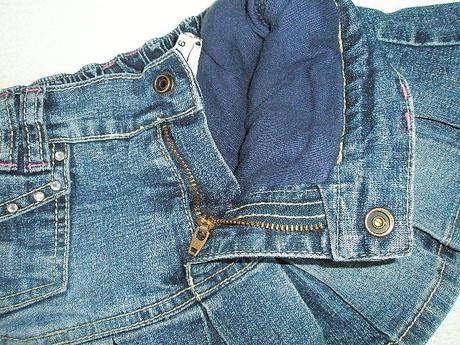 Riflová sukňa s gaťkami zn. gasoline 116/122, 116