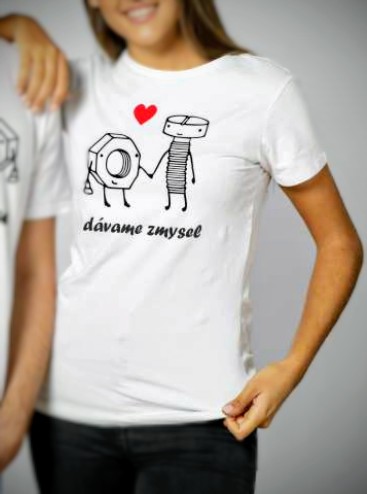 Biele bavlnené tričko dávame zmysel, m