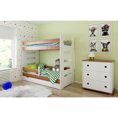 Poschodová posteľ +matrace,šuflík, šírka (cm): 80,dĺžka (cm): 180