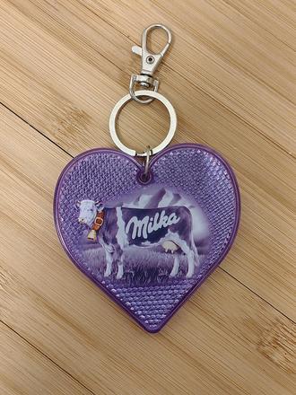 Zb merch reflexný kľúčenka odrazka srdce milka, 