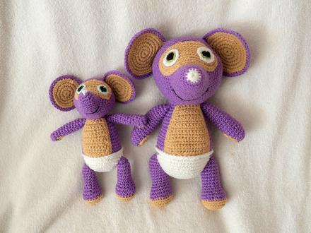 Háčkovaný fantus - veľký 25 cm a malý 18 cm, 