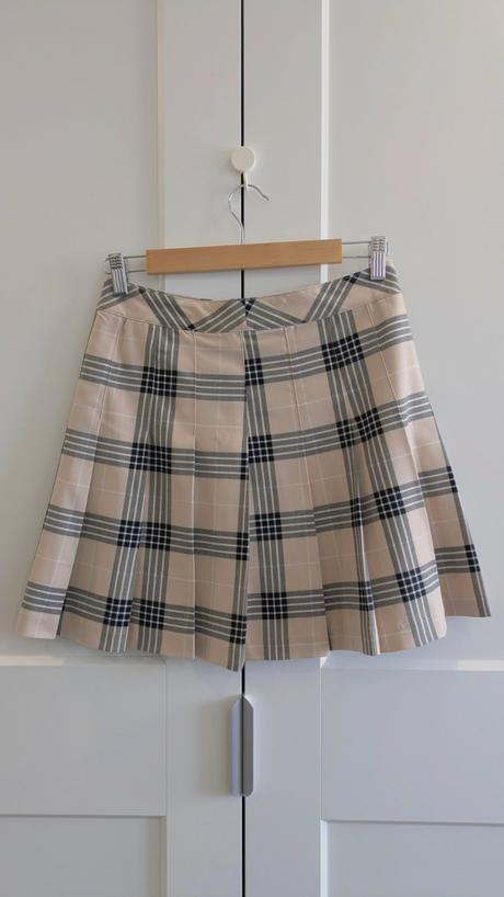 Skladaná károvaná minisukňa h&m, h&m,s