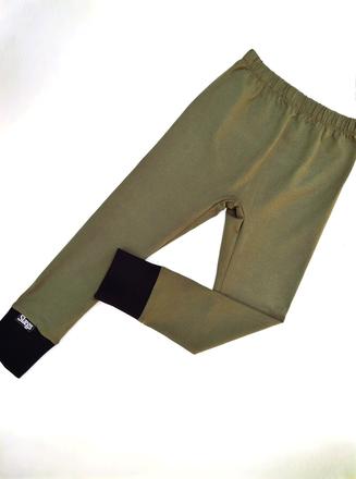 Detské legíny, spodkolegíny farba olivová, 86 - 140