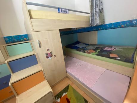 Poschodová postel, šírka (cm): 90,dĺžka (cm): 200