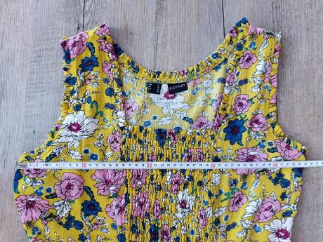 Žlté kvetinové šaty, bonprix,42