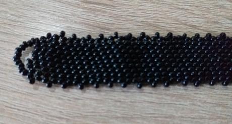 Nenosený handmade korálkový, pletený náramok,