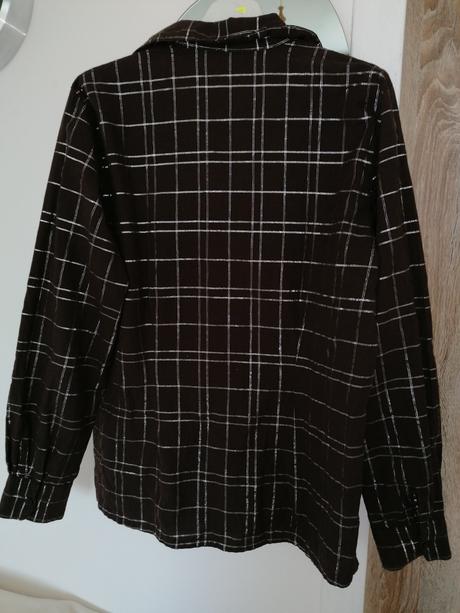 Košeľová blúzka s efektom striebornej trblietavé n, xl