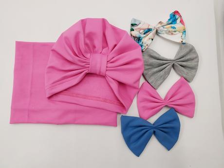 Turban s vymeniteľnými mašľami, 50 - 158