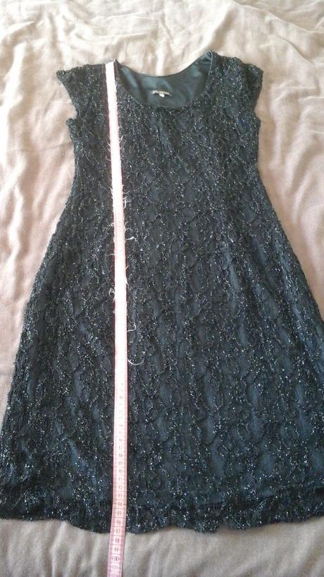 Trblietave vecerne cipkovane saty 1xpouzite, 40