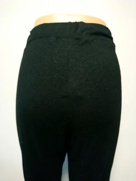 Dámske lesklé čierne rayon nohavice, sisters, s