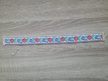 Choker s ľudovým motívom - folkový choker, 