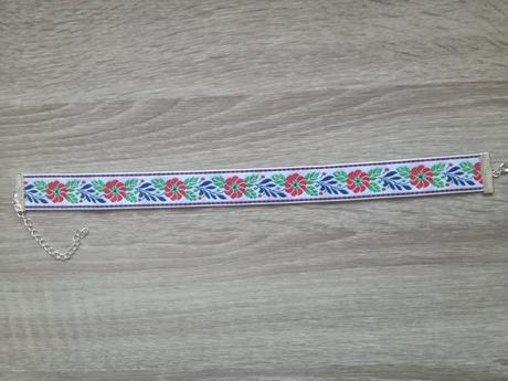 Choker s ľudovým motívom - folkový choker, 
