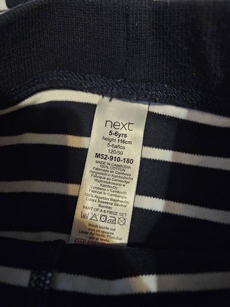 Pyžamo pasikave next 110/116, next,116