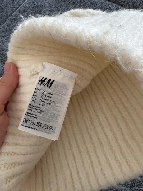 Biela čiapka hm, h&m