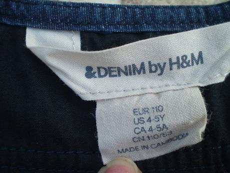 Riflové šatičky, h&m,110