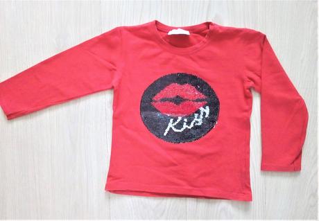 Červený dievčenský pulóver v. 116, 116