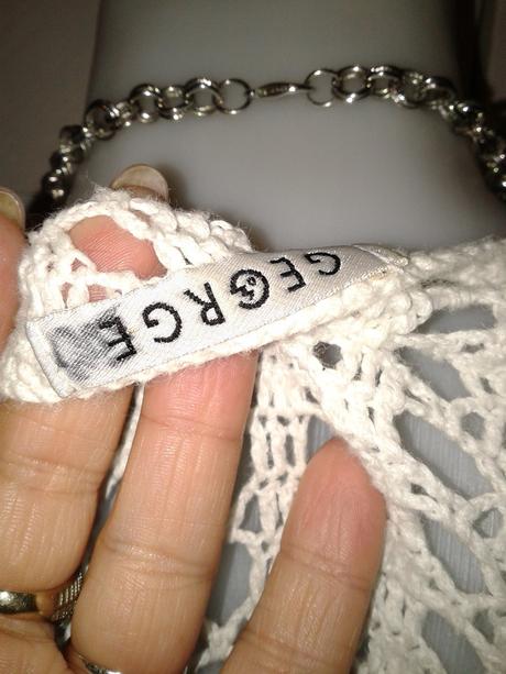 Biely háčkovaný top veľ. s, george,s