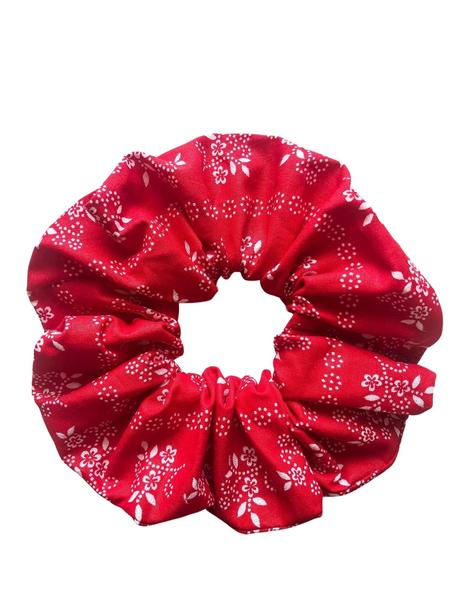 Scrunchie kvietky červená, 